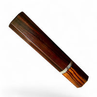 Custom Japanese Knife handle (wa handle)  for 165-210 mm:  Ziricote and desert ironwood