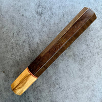 Custom Japanese Knife handle (wa handle)  for 165-210 mm knife : Claro walnut and olive