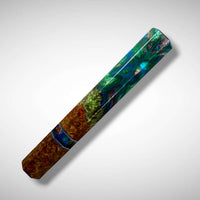 Custom Japanese Knife handle (wa handle)  for 240-260 mm :  Amboyna Burl hybrid - Earth and Ocean
