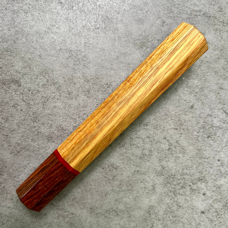 Custom Japanese Knife handle (wa handle)  for 165-210mm : Canary wood and vintage poker chip