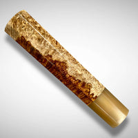 Custom Japanese Knife handle for 240mm   -  Two tone Amboyna burl and blonde