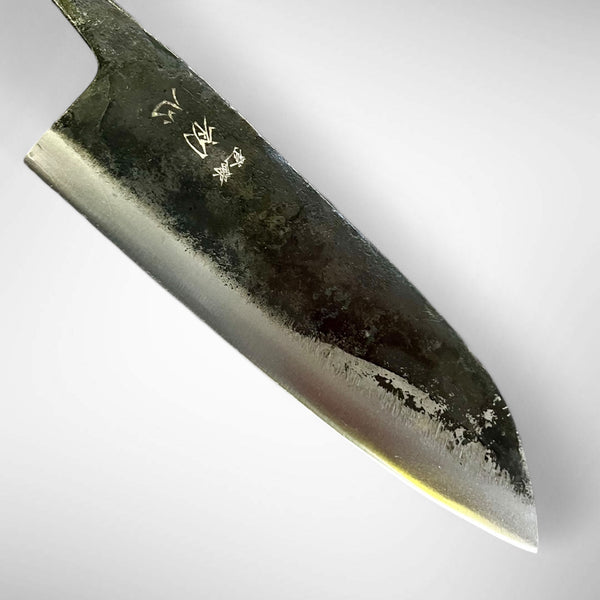 Hatsukokoro Kurogane Ironclad Blue 2 Santoku 165mm mm - Blade Only