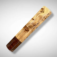 Japanese Knife handle (wa handle)  for 165-210 mm :   Japanese elm burl and ringed gidgee