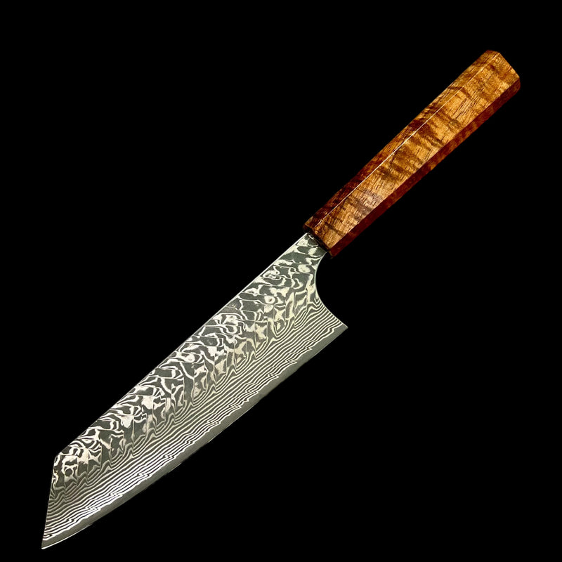 Custom Yoshimi Kato SG2 Black Nickel Damascus  Bunka 170mm - Hawaiian Koa