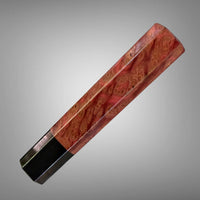 Custom Japanese Knife handle (wa handle)  for 240 mm: Sequoia burl and buffalo horn | Sugi Cutlery