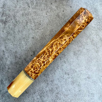 Custom Japanese Knife handle (wa handle)  for 240mm - Amboyna burl and blonde