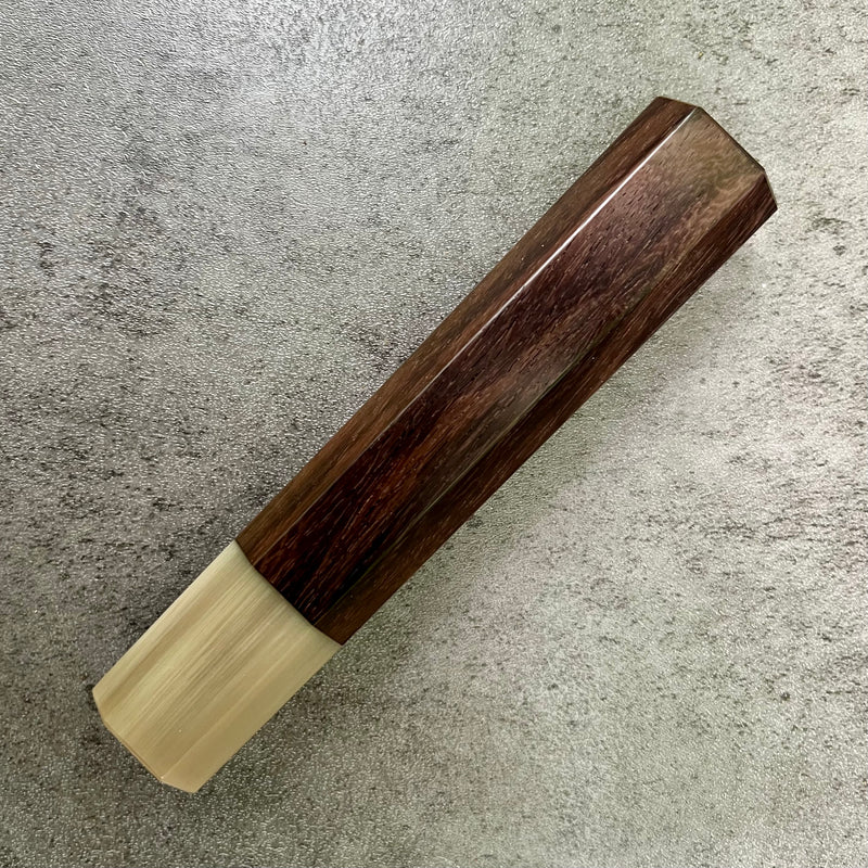 Custom Japanese Knife handle (wa handle)  for 165-210mm : East India Rosewood and blonde