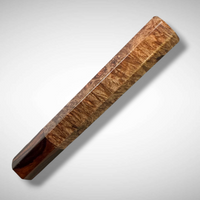 Custom Japanese Knife handle (wa handle)  for 165-210 mm:  Maple burl and desert ironwood