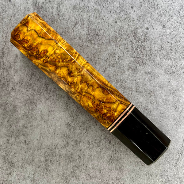 Custom Japanese Knife handle (wa handle)  for 210mm -  Chittum burl and horn