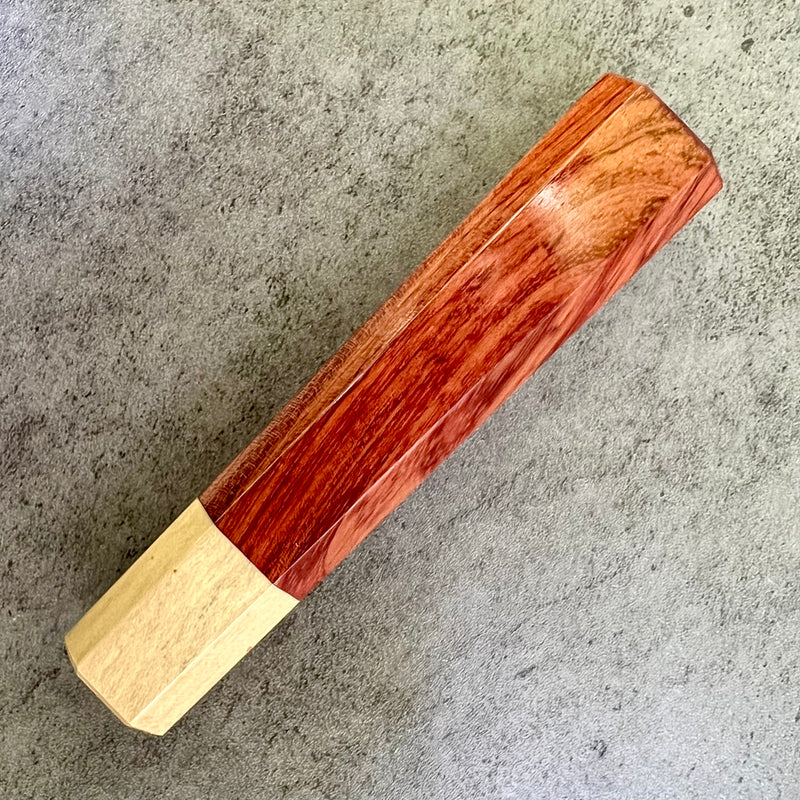 Custom Japanese Knife handle (wa handle)  for 165-210 mm -  Bubinga and holly