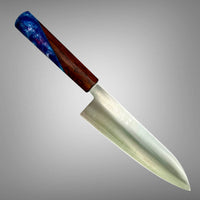 Custom Hatsukokoro Hayabusa Silver 3 Santoku 180mm - Curly Siamese Rosewood hybrid