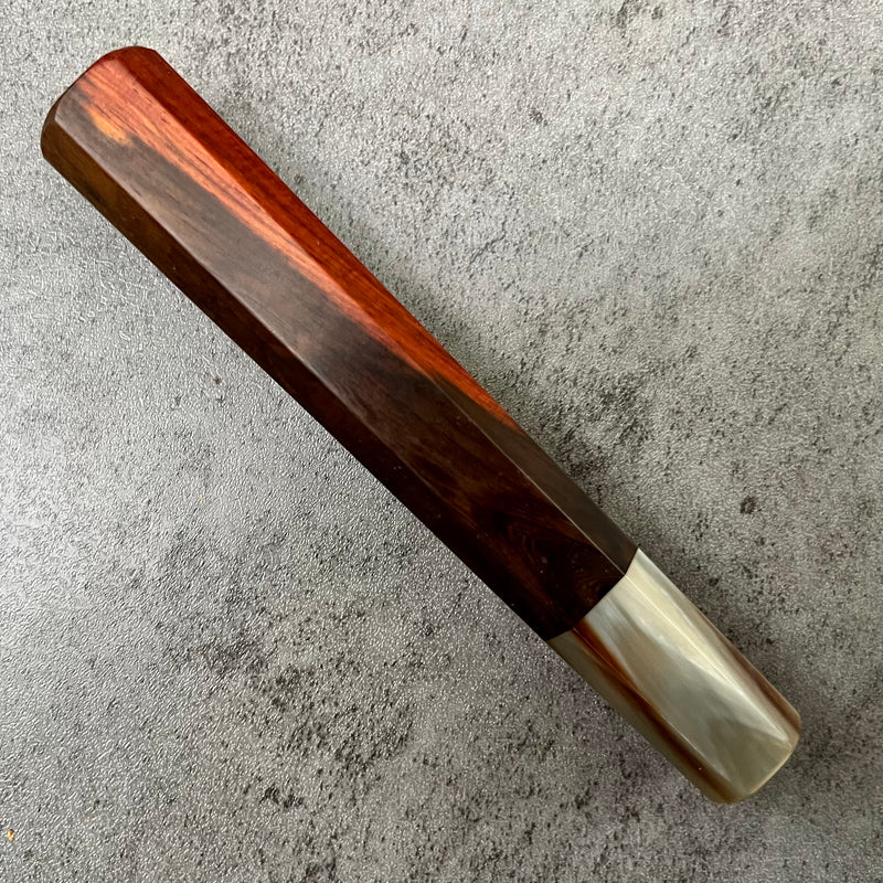 Hanoi Made Custom Japanese Knife handle (wa handle)  for 210mm : Siamese Rosewood and Marbled horn
