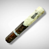 Custom Japanese Knife handle (wa handle)  for 165-210 :  Black dyed maple burl hybrid
