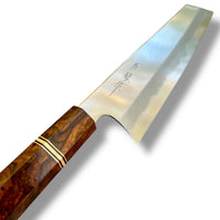 Tadokoro x Tanaka Aogami Super Gyuto 240 Tall Kiritsuke - Desert Ironwood Burl