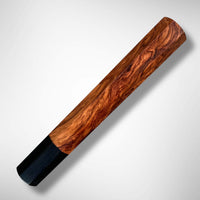 Custom Japanese Knife handle (wa handle)  for 240 mm: Cocobolo burl  and buffalo horn