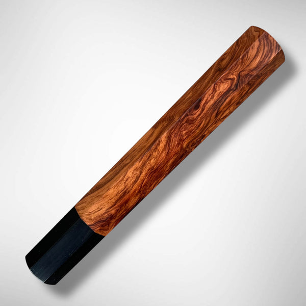 Custom Japanese Knife handle (wa handle)  for 240 mm: Cocobolo burl  and buffalo horn
