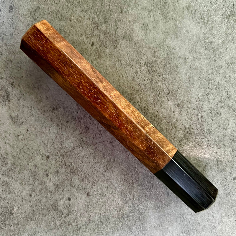 Custom Japanese Knife handle (wa handle)  for 165-210mm : Hawaiian Koa and buffalo horn