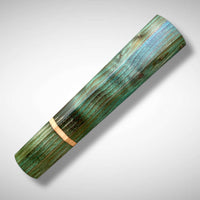 Custom Japanese Knife handle (wa handle)  for 165-210 mm: Dyed curly redwood and cherry