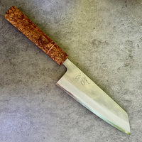 Custom Yoshikane Stainless-clad Shirogami 2 Nashiji Bunka : Spalted mango burl