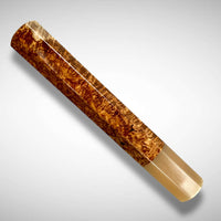 Custom Japanese Knife handle for 240mm   -  Two tone Amboyna burl and blonde