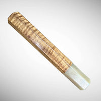 Custom Japanese Knife handle (wa handle)  for 165-210 mm:  Koa and blonde horn