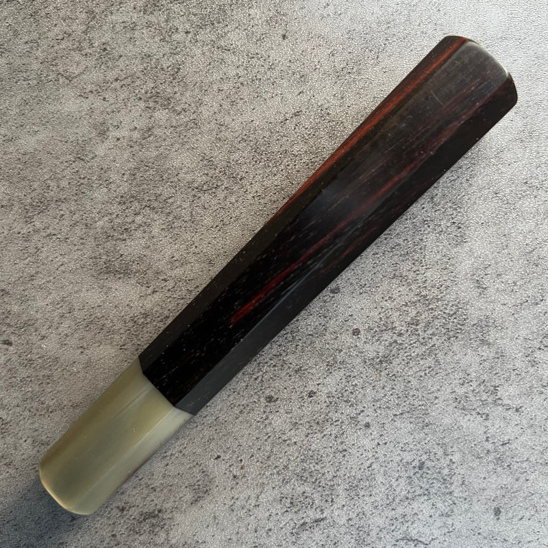 Hanoi Made Custom Japanese Knife handle (wa handle)  for 240 : Siamese Rosewood and mabled horn