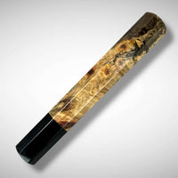 Custom Japanese Knife handle (wa handle)  for 165-210 mm: Buckeye burl and horn
