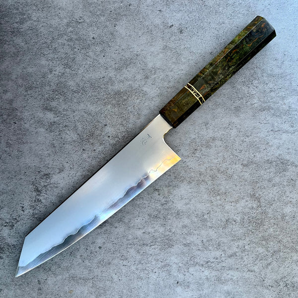 Custom Tetsujin Ginsan 3 Kiritsuke 210mm - Karelian birch