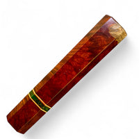 Japanese Knife handle (wa handle)  for 240-260 mm :  Bloodwood burl and Arizona Jade