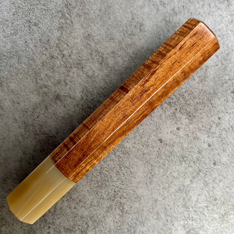 Custom Japanese Knife handle (wa handle)  for 165- 210 mm knife : Tasmanian Blackwood and blonde
