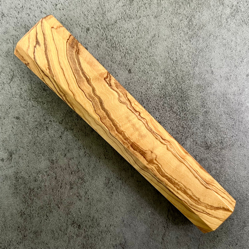 Custom Japanese Knife handle (wa handle)  for 240mm : Wild Olive (Olea oleaster)