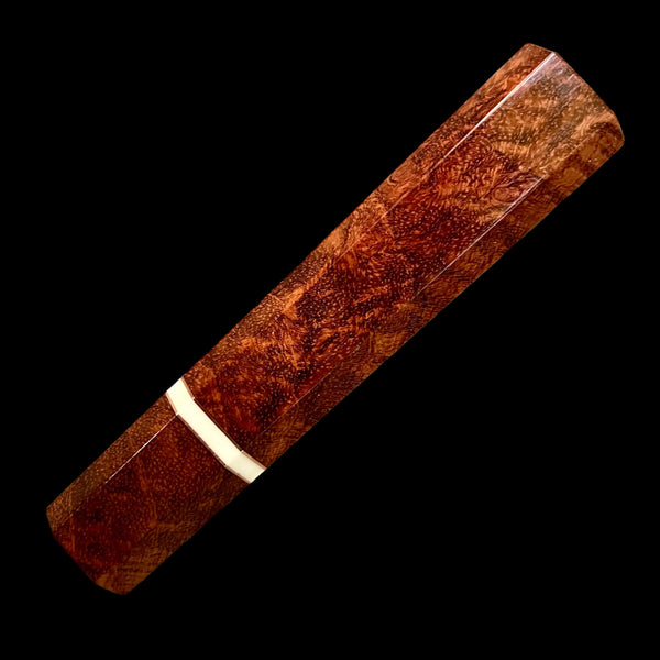 Custom Japanese Knife handle (wa handle)  for 165-210 mm -  Bubinga and faux ivory