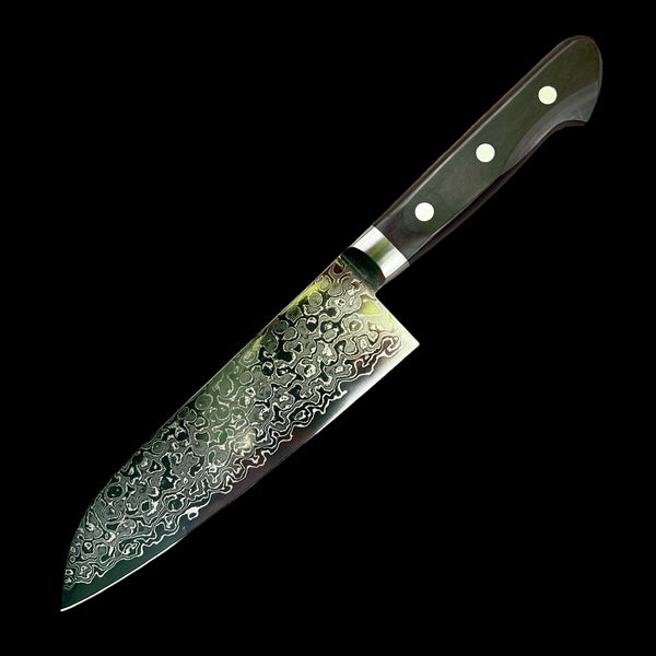 Tsunehisa AUS10 45 layer Damascus Santoku  165 mm - Western Handle