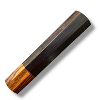 Custom Japanese Knife handle (wa handle)  for 165-210 mm: CITES African Blackwood and desert ironwood