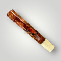 Custom Japanese Knife handle (wa handle)  for 240-260 mm : Bloodwood burl and white pearl acrylester