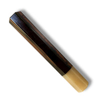 Custom Japanese Knife handle (wa handle)  for 165-210 mm:  Striped ebony and blonde