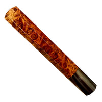 Custom Japanese Knife handle (wa handle)  for 240-260 mm -  Amboyna burl and marbled horn