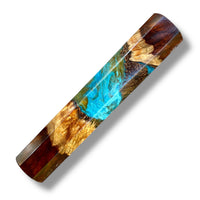 Custom Japanese Knife handle (wa handle)  for 165-210 mm: Bloodwood burl hybrid