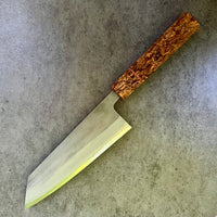 Custom Yoshikane Stainless-clad Shirogami 2 Nashiji Bunka : Spalted mango burl