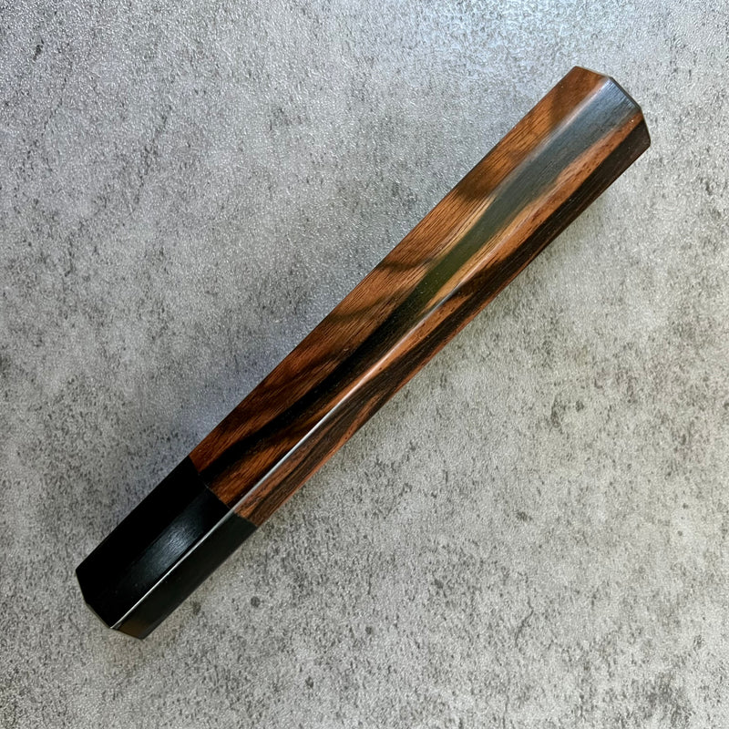 Custom Japanese Knife handle (wa handle)  for 165-210mm : Figured Mun Ebony and Horn