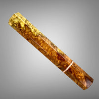 Custom Japanese Knife handle (wa handle)  for 165-210 mm: 2 tone Amboyna burl and copper