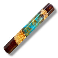 Custom Japanese Knife handle (wa handle)  for 165-210 mm: Bloodwood burl hybrid