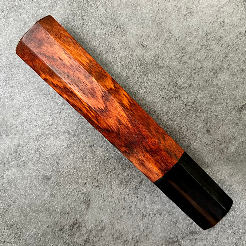 Hanoi Made Custom Japanese Knife handle (wa handle)  for 165-180 : Saimese Rosewood and horn