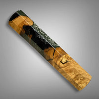 Custom Japanese Knife handle (wa handle)  for 165-210 mm:  Honeysuckle burl hybrid