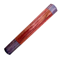 Custom Japanese Knife handle (wa handle)  for 240mm : Dyed curly maple - purple and red