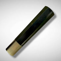Custom Japanese Knife handle (wa handle)  for 240-260mm :  Ebony and blonde horn - Rokkaku Hanmaru
