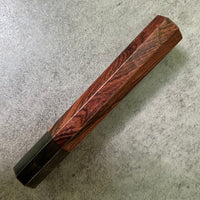 Custom Japanese Knife handle (wa handle)  for 165-210mm :  Nice Honduran rosewood and buffalo horn