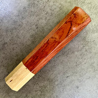 Custom Japanese Knife handle (wa handle)  for 165-210 mm -  Bubinga and holly