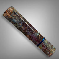 Custom Japanese Knife handle (wa handle)  for 165-210 mm: Double dyed Maple Burl and vintage poker chip