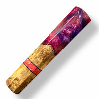 Custom Japanese Knife handle (wa handle)  for 165-210 mm: Honduran Rosewood burl hybrid